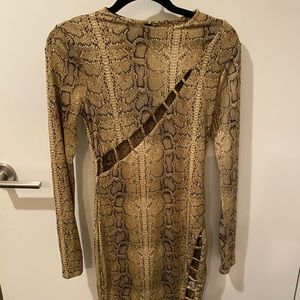 Snakeskin Cutout Dress by Fashionova